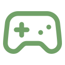 Icône représentant une manette de jeu, pour le billard et le baby-foot du gîte