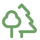 Icône représentant deux arbres, pour le jardin du gîte et la forêt de Retz
